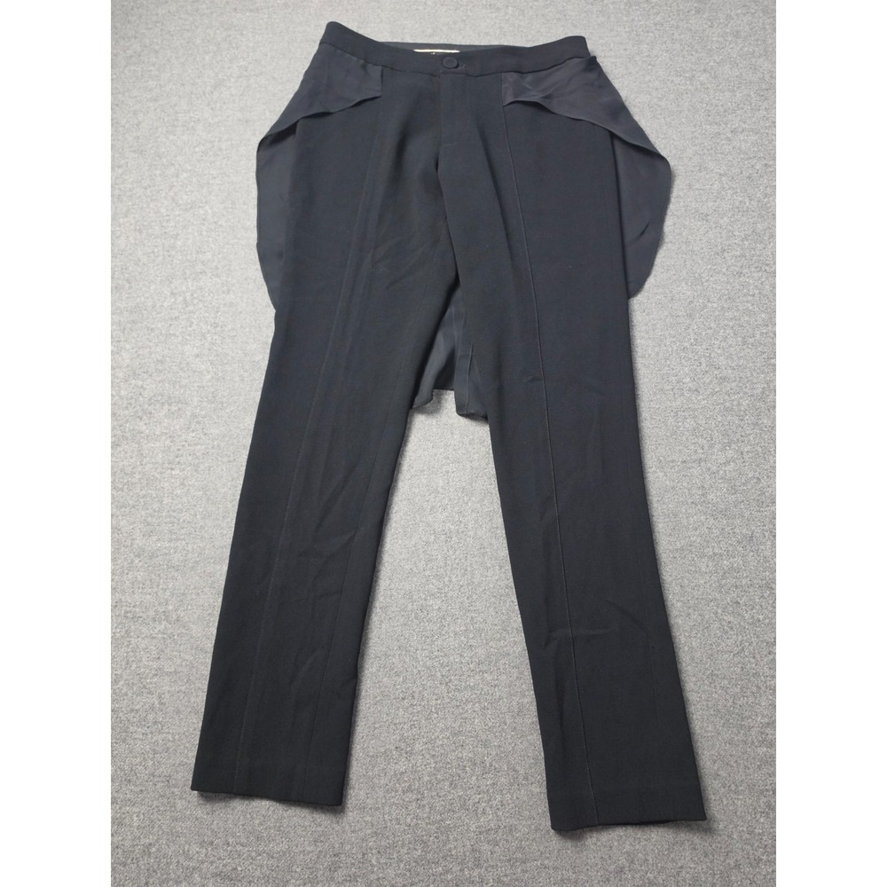 Haute Hippie Layered Overlay Pants Womens 2 Black Gothic Straight Leg Outdoor
